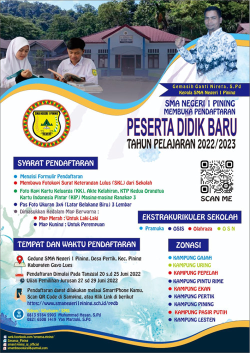 PENERIMAAN PESERTA DIDIK BARU TAHUN PELAJARAN 2022/2023